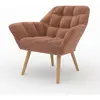 Rendez-vous Déco - Fauteuil en tissu rouge ancien - simba