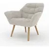 RENDEZ VOUS DECO Fauteuil en tissu gris clair - Simba TU