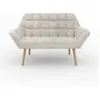 RENDEZ VOUS DECO Canapé 2 places en tissu gris clair - Simba TU