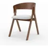 Rendez-vous Déco - Chaise en bois d'hévéa et tissu gris clair - héloïse