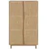 Armoire en bois massif de mindi et rotin - delya Delya