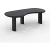 Table basse organique en bois massif de mindi noir - brandan Brandan