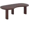 Table basse organique en bois massif de mindi foncé - brandan Brandan