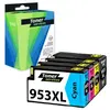 Compatible HP 953XL Pack 4 Cartouches Noir cyan magenta jaune (3HZ52AE...