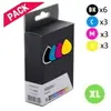 Pack 15 Cartouches 6 noires/ 9 couleurs génériques Epson 29XL Fraise (...