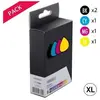 Compatibles Brother LC1280XLVALBP Pack 5 Cartouches génériques Noire e...