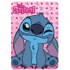 NPZ Plaid Polaire Stitch Disney rose 100 x 140 cm