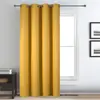 HOME MAISON Rideau déco uni occultant et thermique Jaune moutarde 140x260 cm