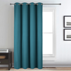 Home Maison Rideau déco uni occultant et thermique polyester bleu 140x260 cm