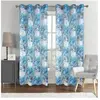 Home Trend Paire de voilage au style tropical (140x260 cm - Blanc)
