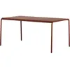 TIPTOE - Table rectangulaire Panorama - Rouge - Acier thermolaqué