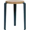 TIPTOE - Tabouret empilable Lou - Bleu - Chêne massif éco-certifié - D...