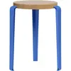 TIPTOE - Tabouret empilable Lou - Bleu - Chêne massif éco-certifié - D...