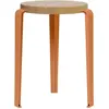 TIPTOE - Tabouret empilable Lou - Rouge - Chêne massif éco-certifié - ...