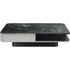 Table basse Lounge - Marbre vert large, Inox Red edition