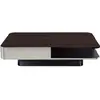 Table basse Lounge - Palissandre large, Inox Red edition