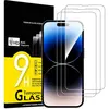 MYLS Lot de 3 Verre Trempé pour iPhone 14 Pro (61) Film Protection écr...