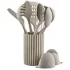 Bjorn Set d'ustensiles de cuisine en bois et silicone - 11 pièces