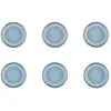 BJORN Lot de 6 assiettes à pain en grès bleu D16.5
