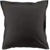 Home collection Blanc Passion - 2 Taies d'oreiller en coton unies gris foncé 63x63 cm