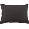 Home collection Blanc Passion - 2 Taies d'oreiller en coton unies gris foncé 50x70 cm