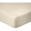 Home collection Blanc Passion - Drap Housse en coton bonnet 35 cm uni grège 140x190 cm