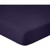 2 draps housse bonnet 35cm 100% coton 57fils bleu 80 x 200 cm