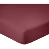 Home collection Drap Housse 140x190cm Bonnet 35cm 100% Coton 57fils Cerise