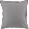 Atelier du Coton - 2 Taies d'oreiller 100% Coton anthracite 63x63 cm