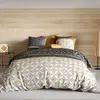 Parure de couette 100% coton 57 fils imprimée 260x240 2 taies