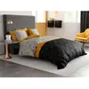 Atelier du Coton - Parure housse de couette Faro noire 240x220 cm