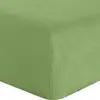 Drap housse uni 140x190 bonnet:30 lin lavé 160 vert 180 x 200 cm