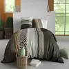 Parure housse de couette imprimée 100% coton 57fils URBANIK gris 220 x...
