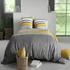 Baton Rouge - Parure housse de couette en coton Studt grise 260x240 cm
