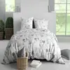 Parure de couette 100% coton 57 fils imprimée 260x240cm 2 taies