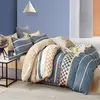 Home Collection - Parure housse de couette 100% Percale de Coton  bleu...