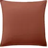 Baton Rouge - Taie d'oreiller avec volant en percale de coton lavé terracotta 65x65 cm
