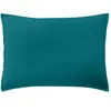 Baton Rouge Taie d'oreiller percale de coton bleu canard 50x70 cm