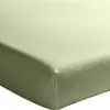 Baton Rouge - Drap housse en percale de coton lavé bonnet 30 cm vert d'eau 140x190 cm