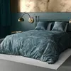 Parure housse de couette coton imprimée + 2 taies 260x240 cm