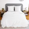 Parure housse de couette en polyester blanc 260x240 cm