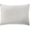 Baton Rouge - Taie d'oreiller avec volant en percale de coton lavé gris perle 50x70 cm