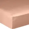 Drap housse 100% satin de coton 105 fils rose 140 x 190 cm
