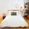 Home Collection - Parure housse de couette  Far blanche 240x220 cm