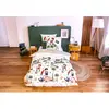 Parure housse de couette coton imprimée + taie 140x200 cm
