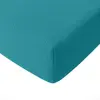 Baton Rouge Drap housse gaze de coton bleu enamel 140x190 cm