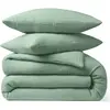 Baton Rouge - Taie d'oreiller 100% Gaze de coton verte 50x70 cm
