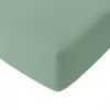 Baton Rouge Drap housse gaze de coton vert givrée 180x200 cm