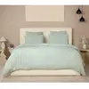 Parure housse de couette gaze de coton vert givrée 260x240 cm