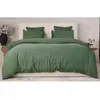 Parure De Couette 3 Pcs 260x240 100% Gaze De Coton Lavé Vert Cèdre